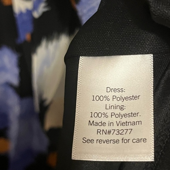 Women's Nine West Georgette A-Line Pleated Dress with Collar & B-Neck, Size L - Picture 5 of 6